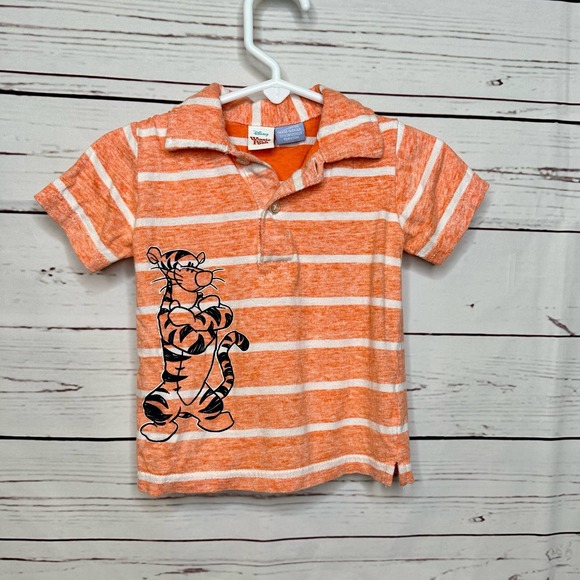Disney Other - Disney Winnie the Pooh Tigger Orange and White Stripe Shirt Size 12 month